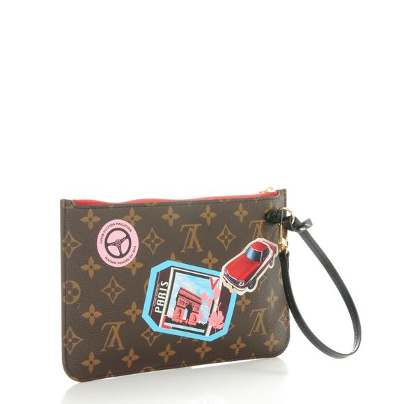 Auth NEW LOUIS VUITTON Limited edition World Tour Neverfull MM GM Pochette - Picture 6 of 7